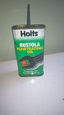 Vintage Holts Rustola penetrating oil tin can