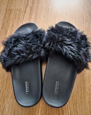 Black Sliders From Matalan Size 5 Worn Indoors A Few Times VGC