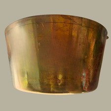 Vintage Brass Preserving Pan Or Jam Pot with Side Handles Early-Mid 20th Century