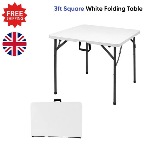 3ft folding table - folding, white