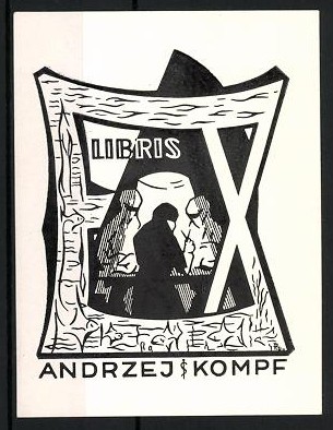 Exlibris andrzej kompf - exlibris,