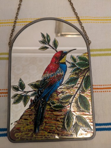 Vintage hand painted bird - hand,
