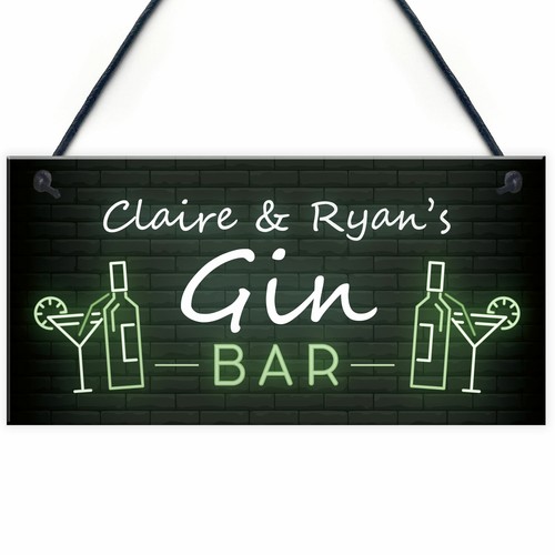 Personalised gin bar neon - personalised,