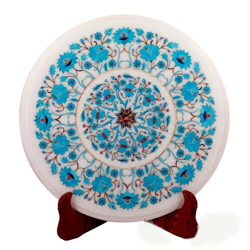 Marble round side table - round,