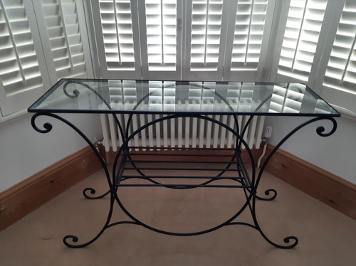 Metal glass table used - table,,
