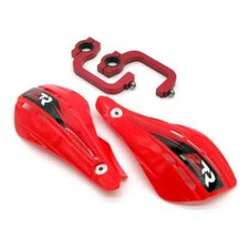 ATV Hand Guard (Red Paddle, Red Bracket Clamp) for Honda TRX250R
