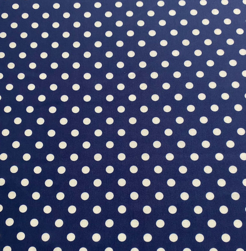 Blue base white polka - white,