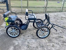 4 wheel miniature shetland pony exercise carriage/cart/trap single or pairs