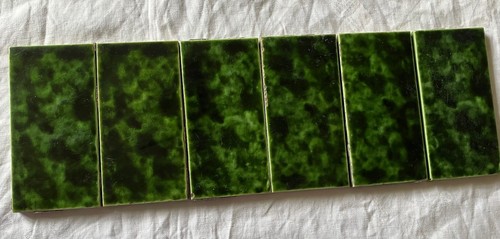 Antique mottled green lustre - 6,