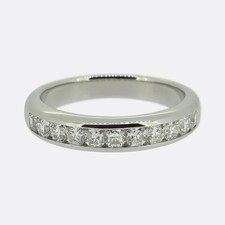 Tiffany & Co. 0.55 Carat Lucida Diamond Half-Eternity Ring