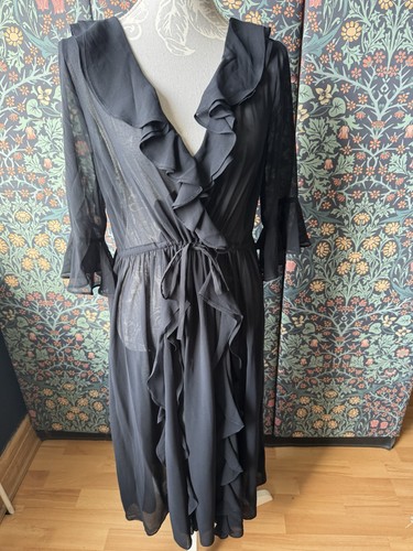 Preen navy ruffled dress - preen,