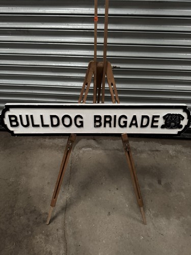 Bulldog brigade sign old - sign, road