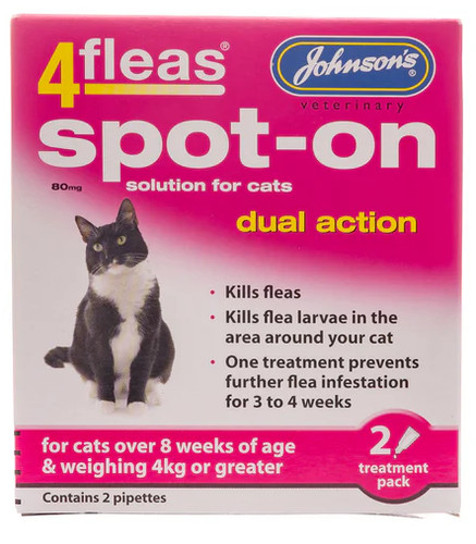 Johnsons 4fleas cat over - over, 4kg