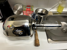 Angel 5500 Twin Gear Slow Juicer in Stainless Steel + Accessories