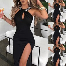 Women Sexy Halter Neck Sequin