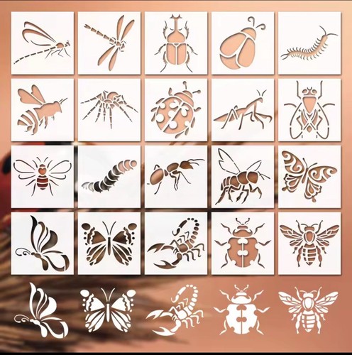 Craft stencils bees - 20,