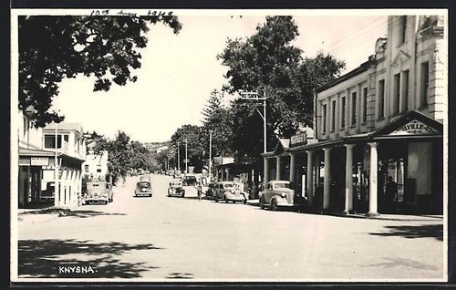 Old postcard knysna street - postcard,