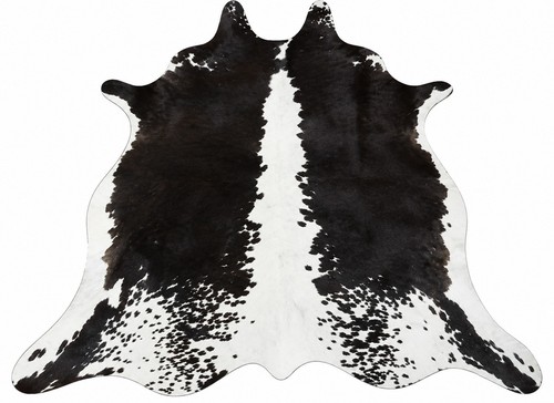 Genuine cowhide rug black - cowhide,
