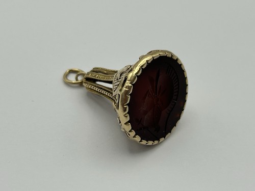 9ct gold fob intaglio - intaglio, seal