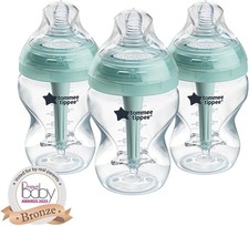 Tommee Tippee Advanced Anti-Colic Baby Bottles for 0m+, Pack of 3 260ml Baby Bot