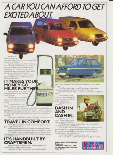 Reliant rialto 3 door - reliant,