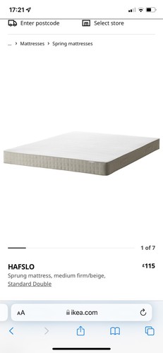 Ikea hafslo sprung mattress - ikea,