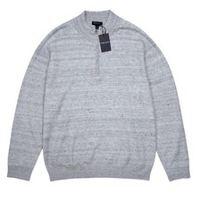 Peter Millar Rockport Quarter-Zip Sweater Men's XL Linen Merino Wool NEW $395