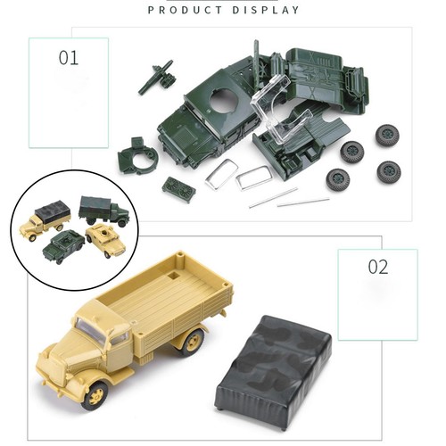 4pc assemble truck usa - 1/72,