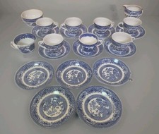 Set Of 7 Old Willow Cups, 12