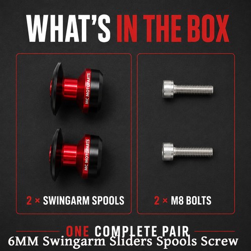 6mm swingarm sliders spools - sliders,