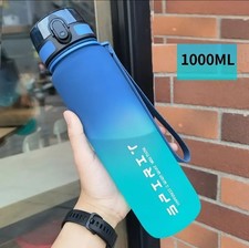 1 Litre Sports Water Bottle Gym Travel Drinking Leakproof Bottle Straw BPA Free