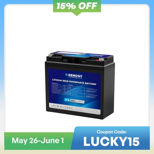Renogy 20ah 12v lifepo4 - 20ah,
