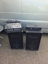 used dj equipment disco/ 2 speakers/numark cdjs, amp da 500 series