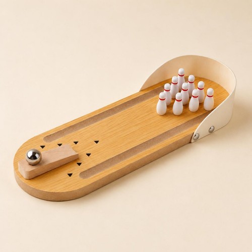 Wooden bowling set educational - wooden,