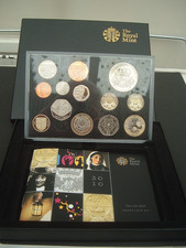UK GB Royal Mint  2010 Standard Proof Coin Set in Box . 13 Coins 1p to £5 COA