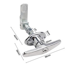 Sturdy T Handle Lock Kit with Keys for Truck Cap and Garage Door Protection