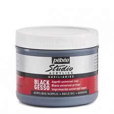 Pébéo Studio Acrylics Black Gesso (500ml)