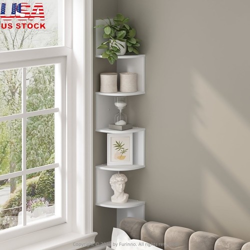 Floating corner shelf tier - 5,