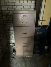 Vintage lighter colour Art Metal Industrial Filing Cabinet/ Home Storage
