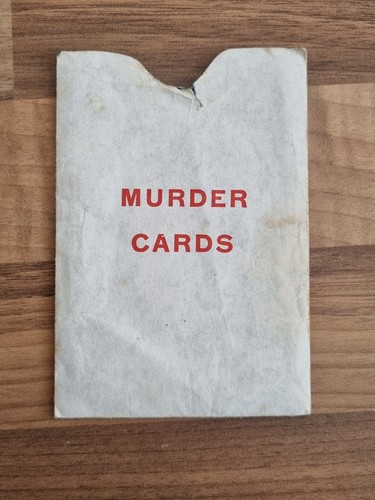 Vintage murder cards - murder, envelope