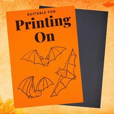 A4 Halloween Card Black Orange