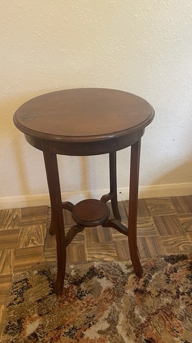 Unusual vintage side table - side,
