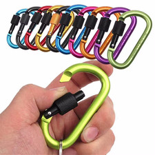 4pcs aluminum carabiner clips - aluminum,