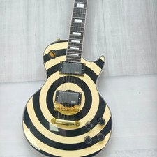Custom LP Style Zakk Wylde Electric Guitar black fingerboard Gold  part