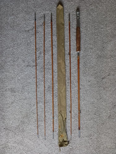 Antique split cane rod piece - antique, 2