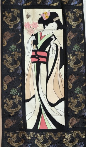 Geisha fabric panel japanese - geisha,
