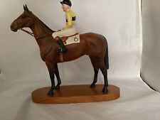 BESWICK RACEHORSE ARKLE WITH PAT TAFFE UP ON WOODEN PLINTH