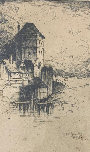 Original vintage engraving - original,