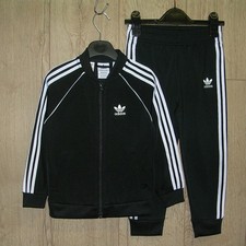 Adidas Boys Black White Track