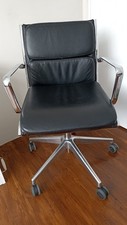 Milani Mid Back Sky Soft Chair Office Swivel Chair  Real Soft Leather !